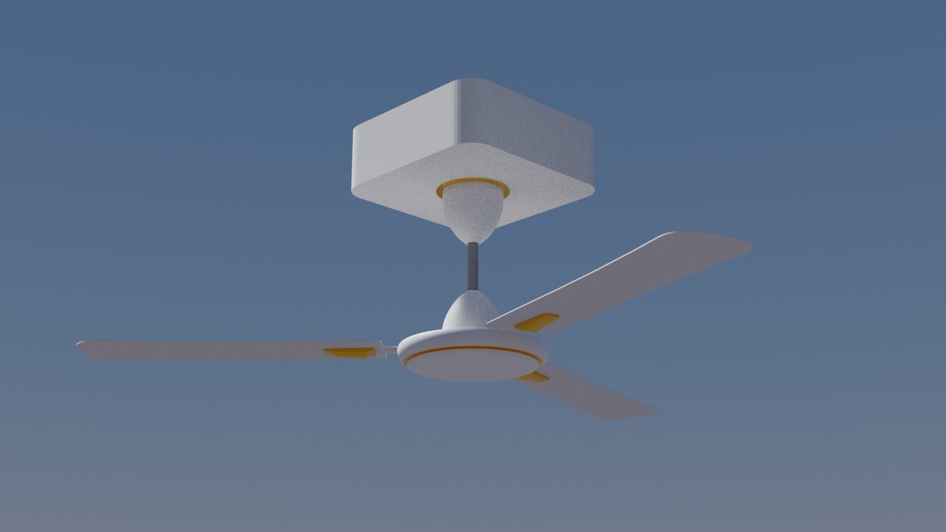 Ceiling fan High Resolution Game Ready Asset Low-poly 3D model_3