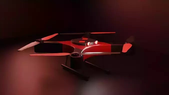 Drone model with propellers
