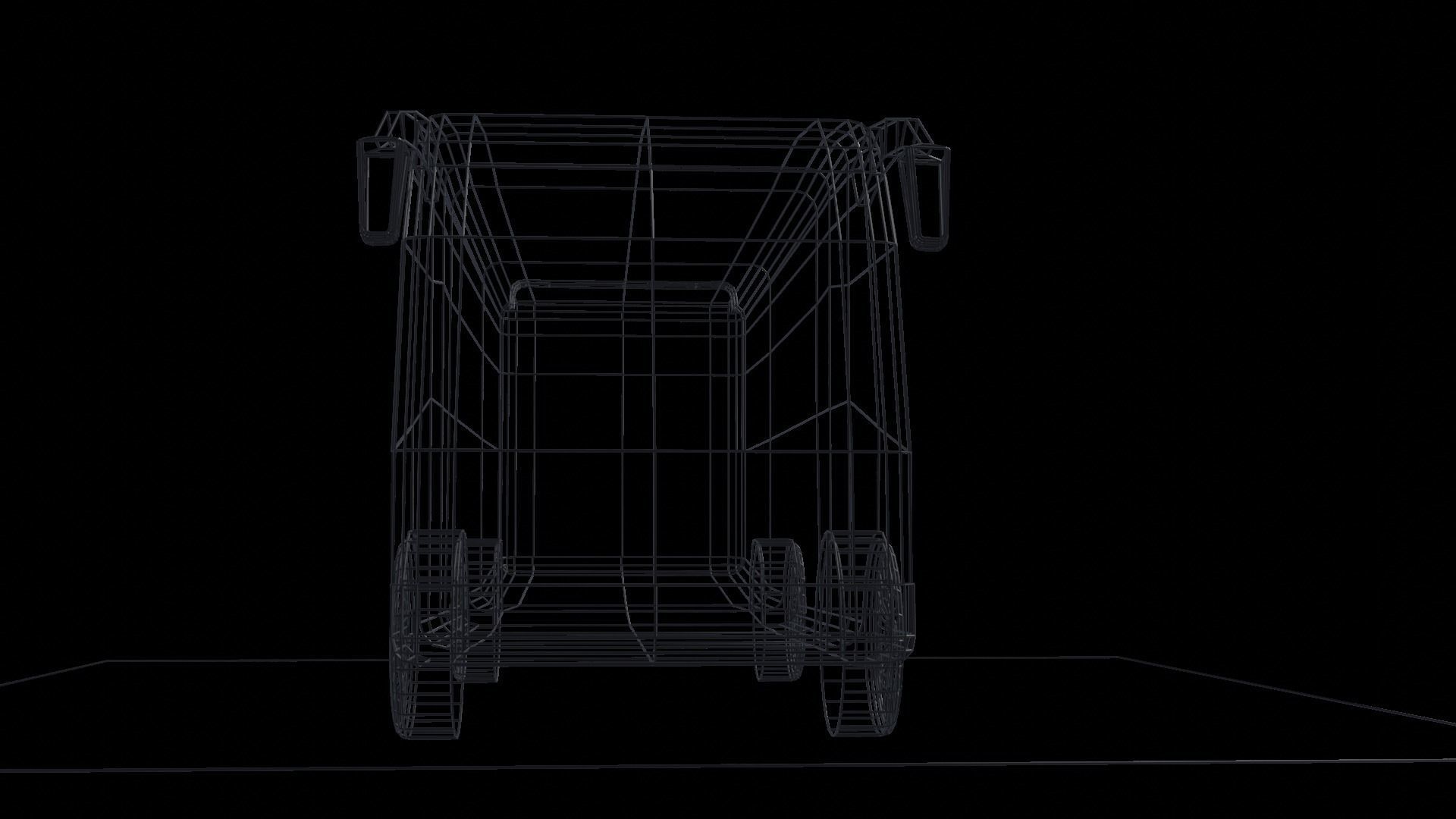 Game Ready Minibus school bus Low-poly 3D model_6