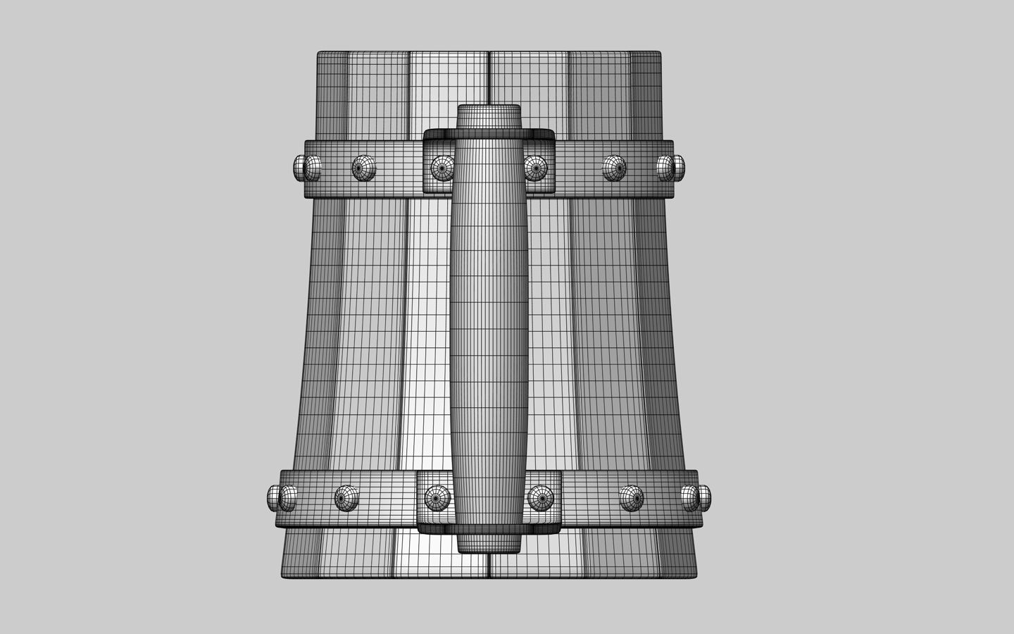 Wooden mug 3D model_3