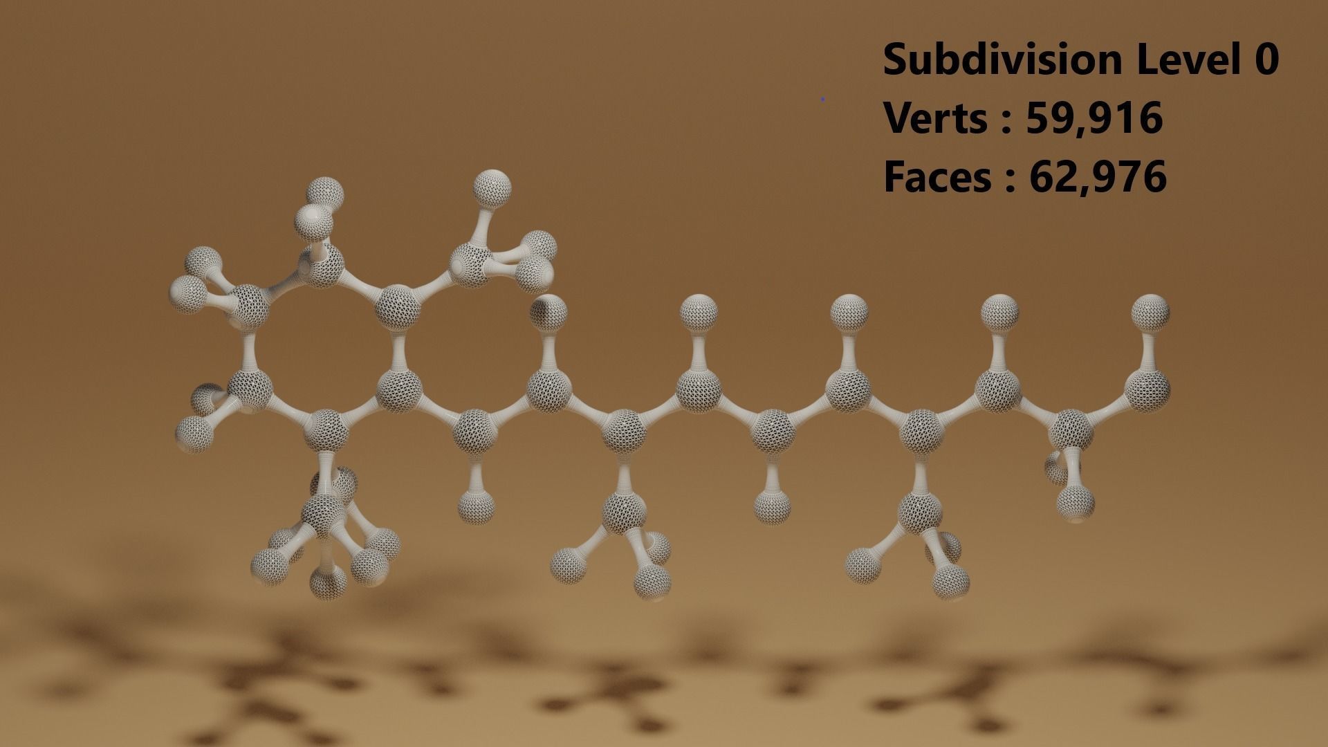Vitamin A Retinol C20H30O Molecule 3D model_6