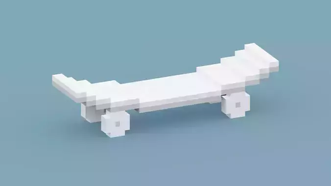 Voxel White Skateboard