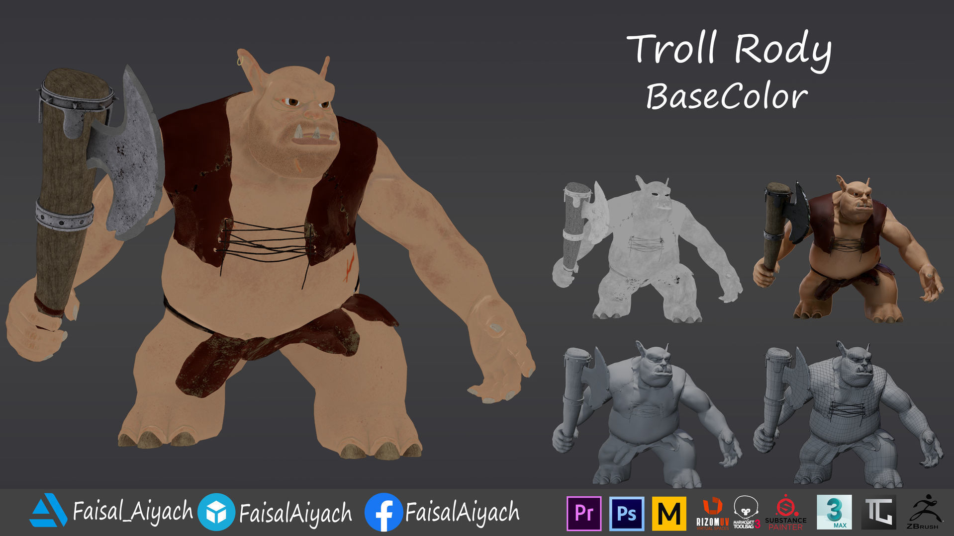 Troll Rody Low-poly 3D model_5