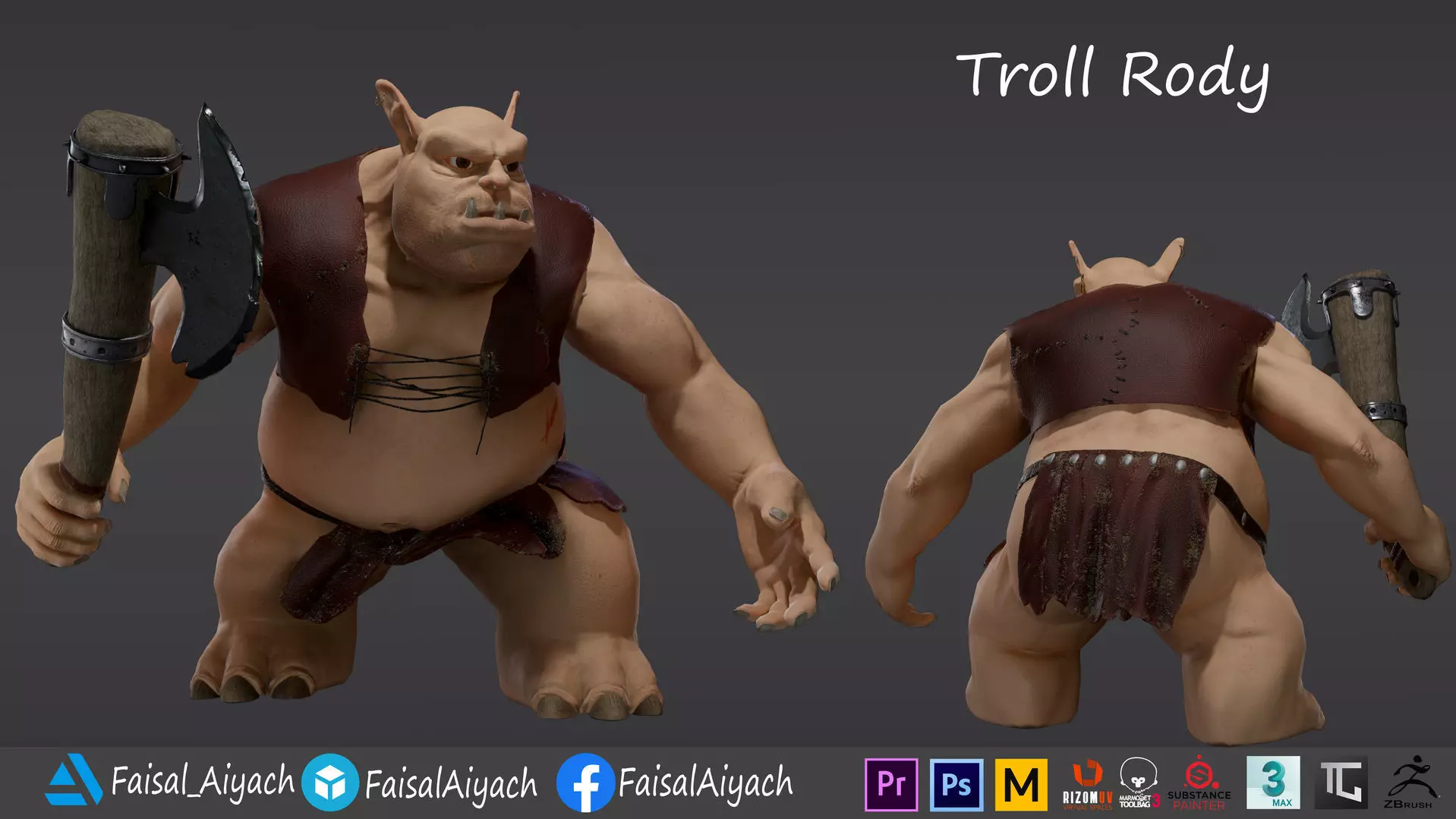 Troll Rody Low-poly 3D model_0
