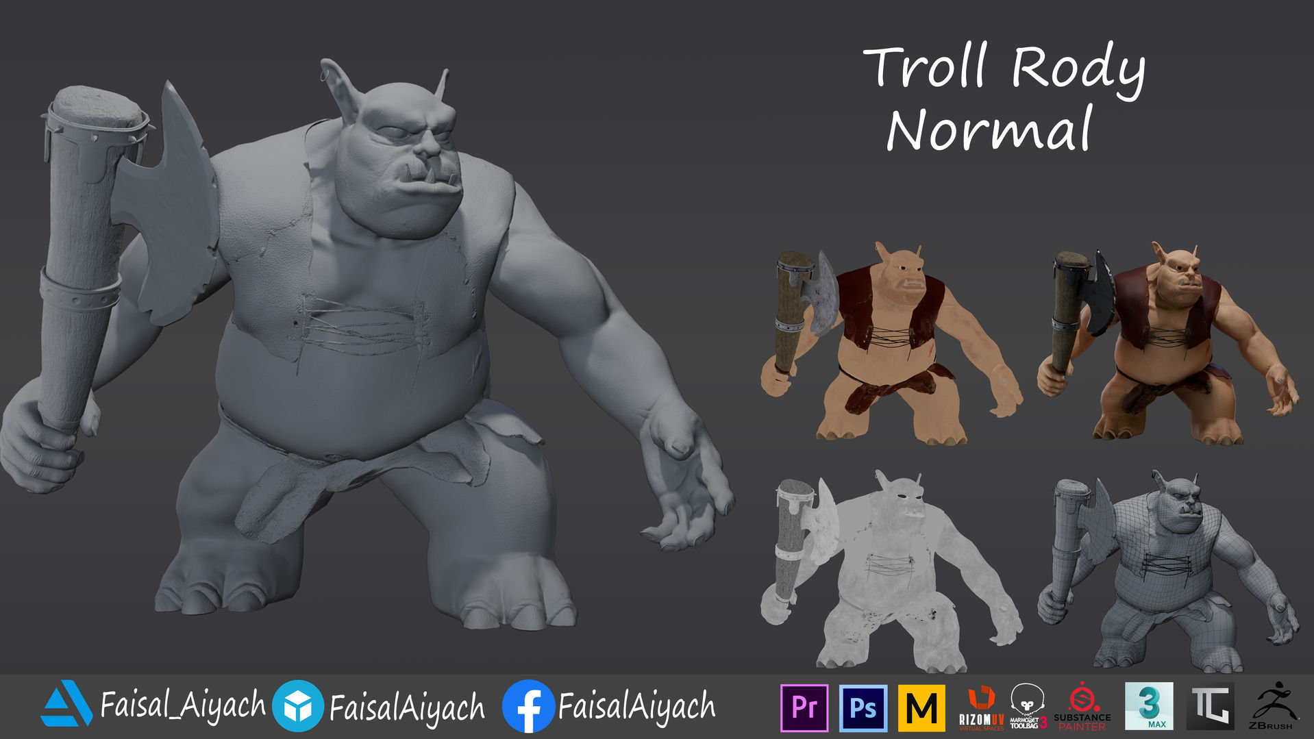Troll Rody Low-poly 3D model_8