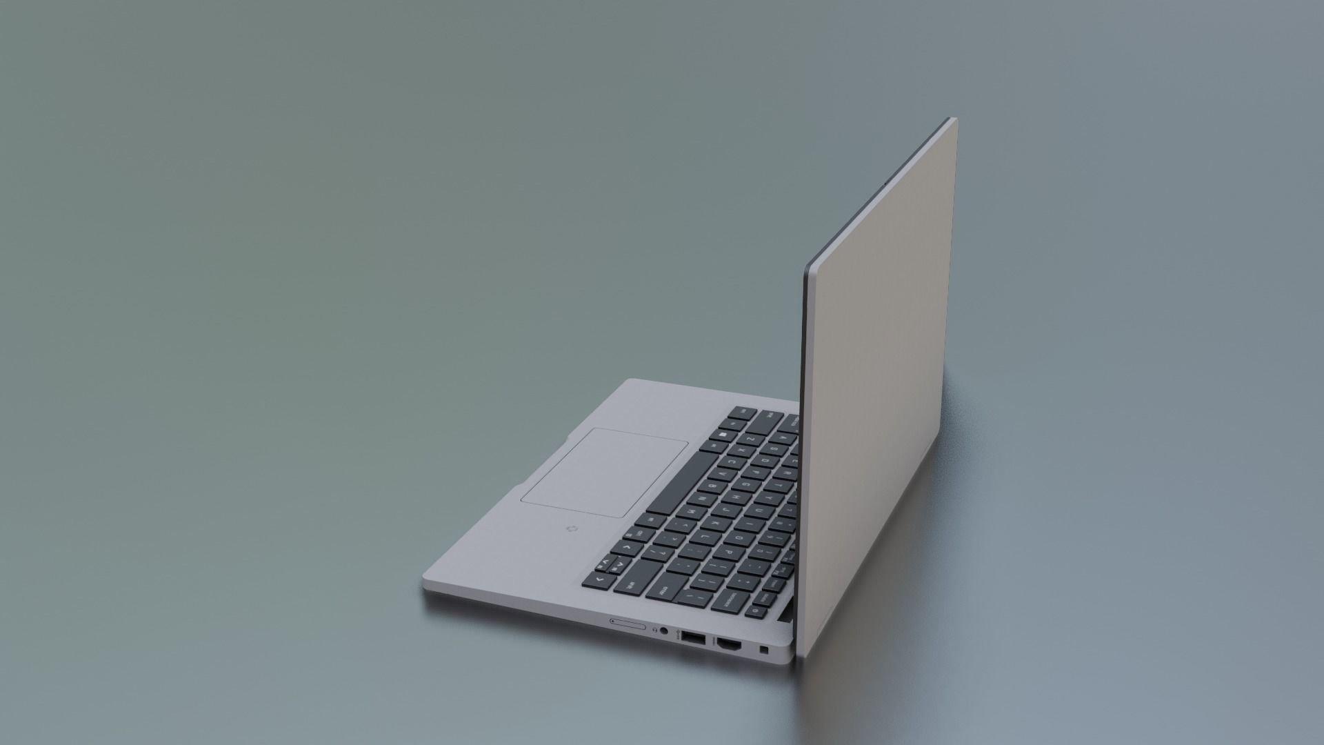 Laptop - 13-3inch Low-poly 3D model_5