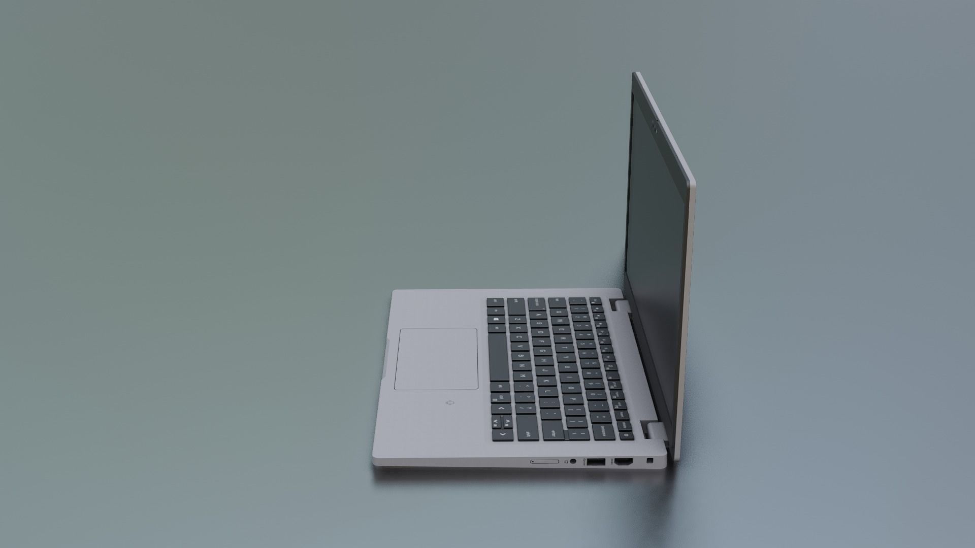 Laptop - 13-3inch Low-poly 3D model_4