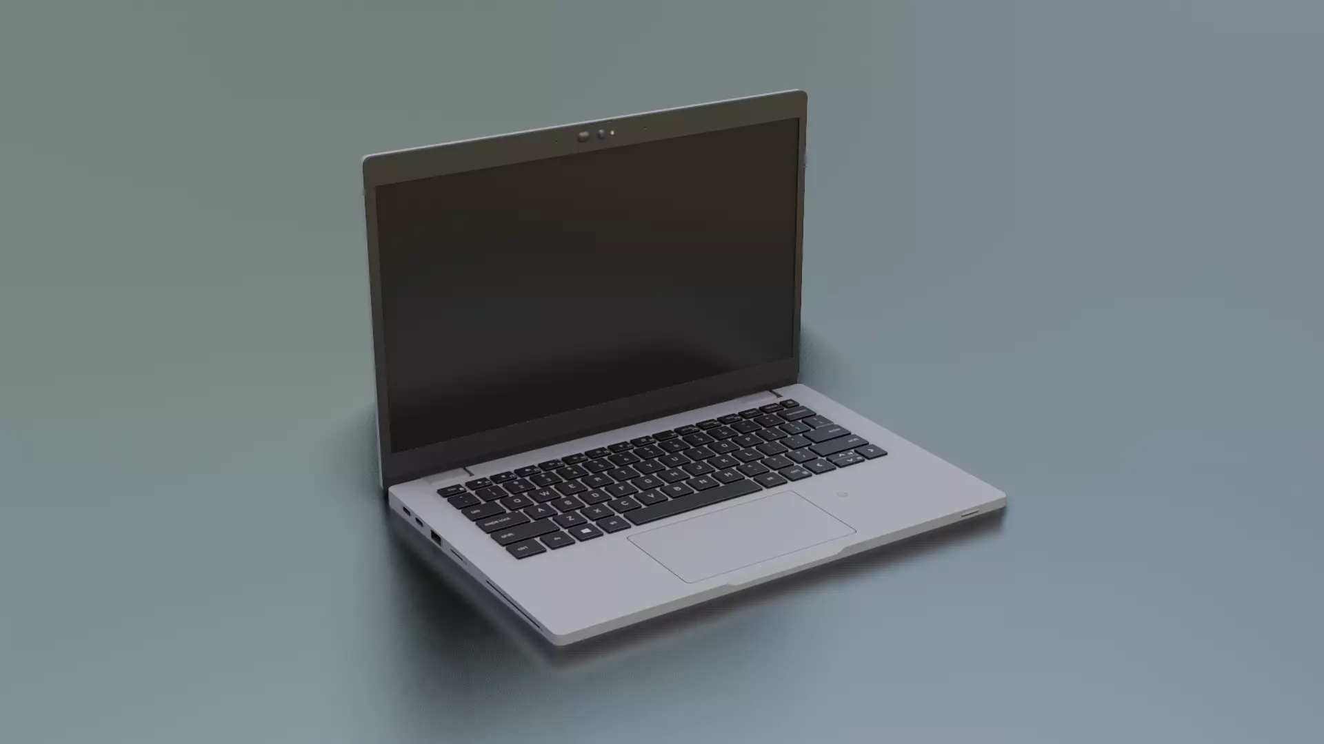 Laptop - 13-3inch Low-poly 3D model_0