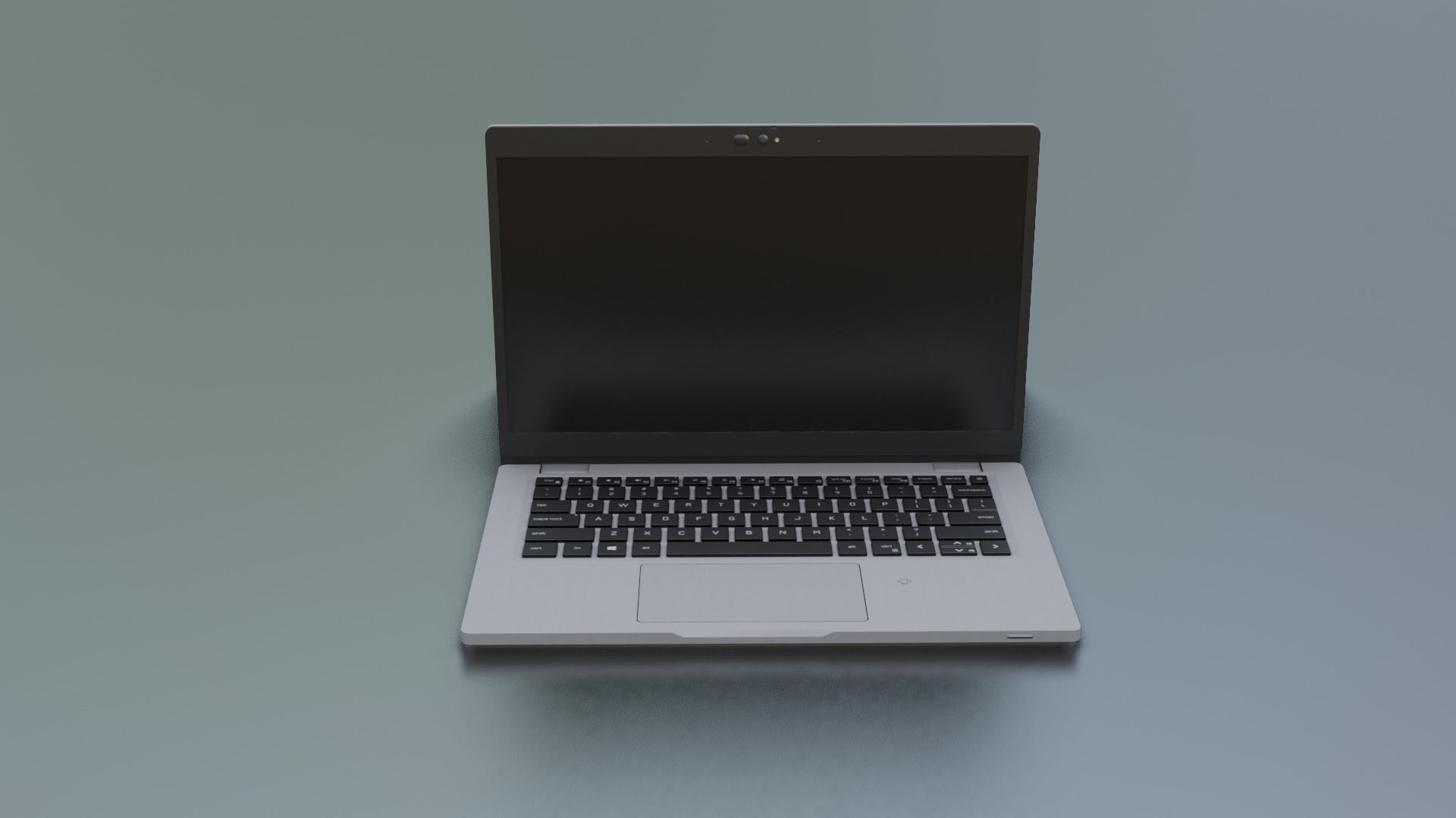 Laptop - 13-3inch Low-poly 3D model_2