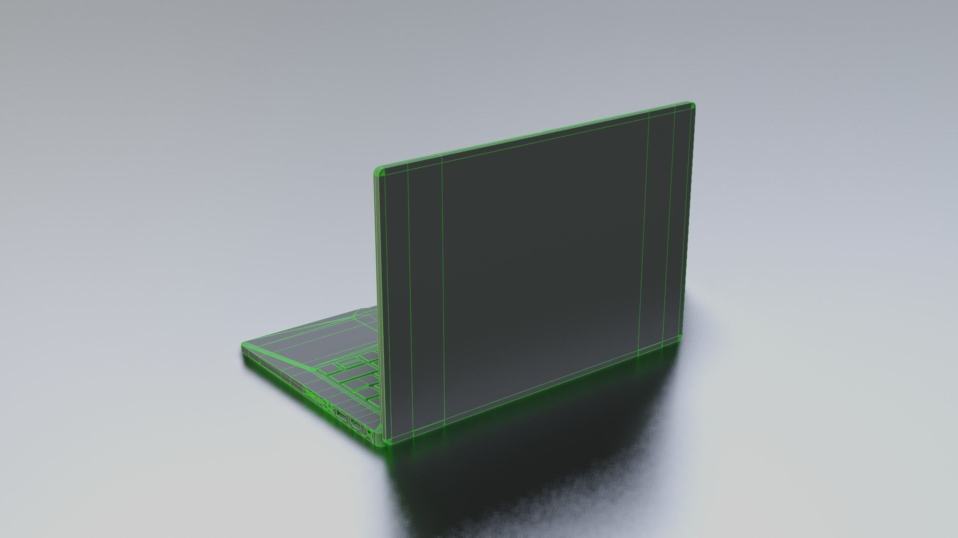 Laptop - 13-3inch Low-poly 3D model_12