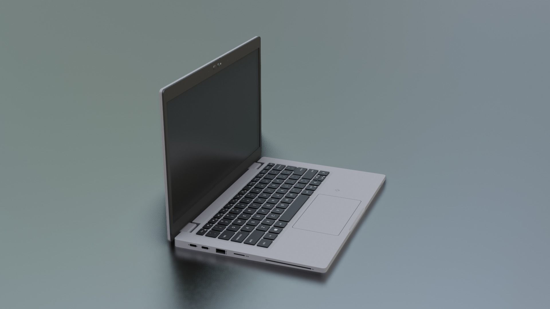 Laptop - 13-3inch Low-poly 3D model_10