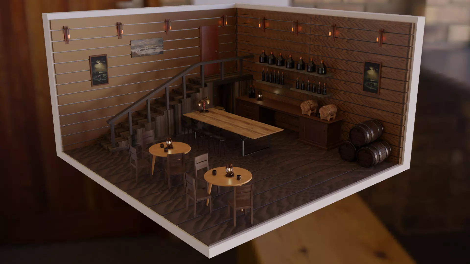 Small Bar 3D model_0