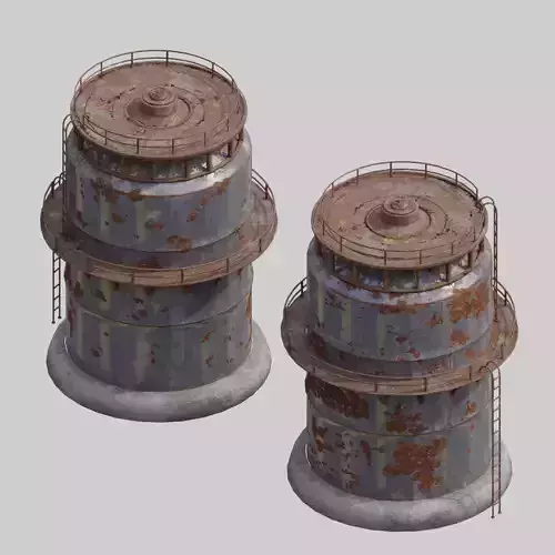 Large Cylindrical Metal silo