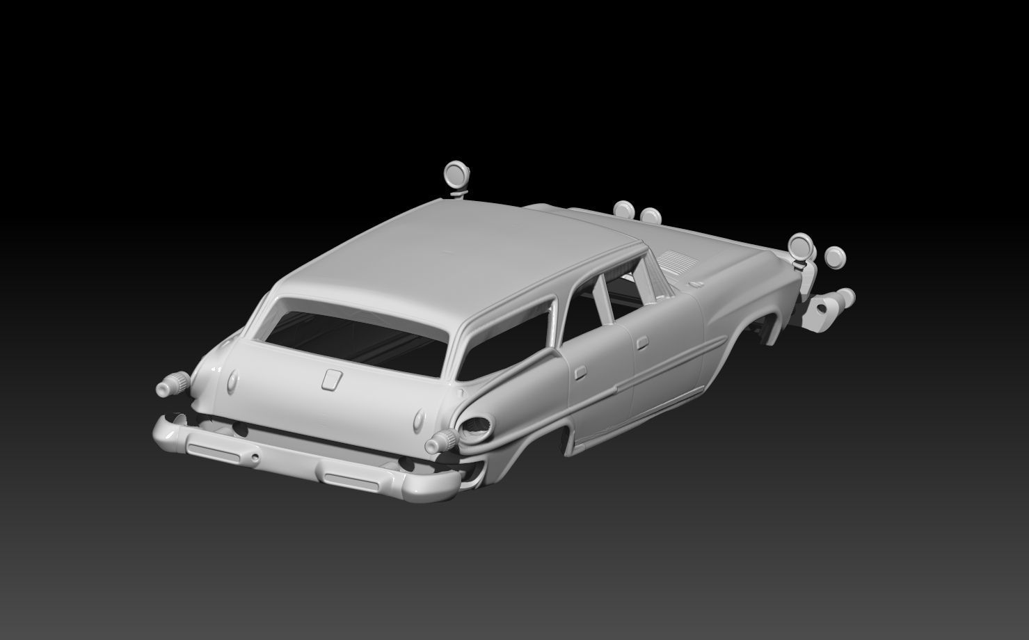 Dodge Polara Station Wagon Body Kit 3D print model_4