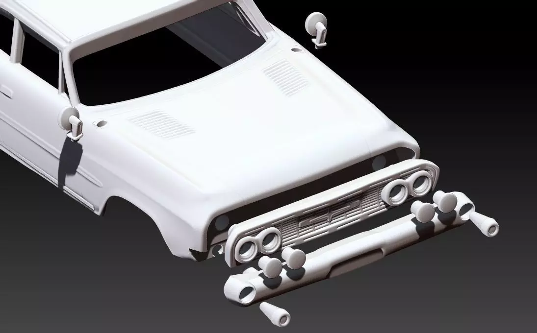 Dodge Polara Station Wagon Body Kit 3D print model_0