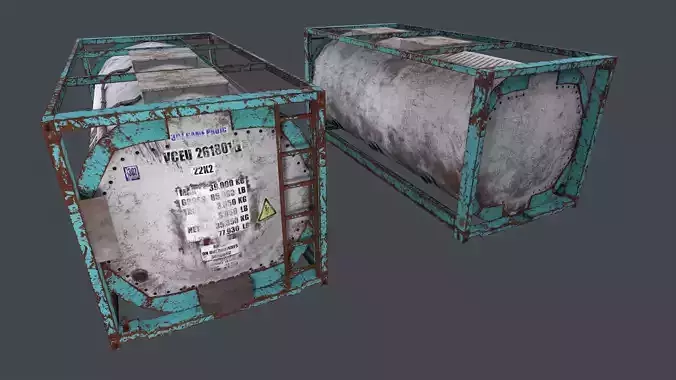 liquid container Low-poly 3D model