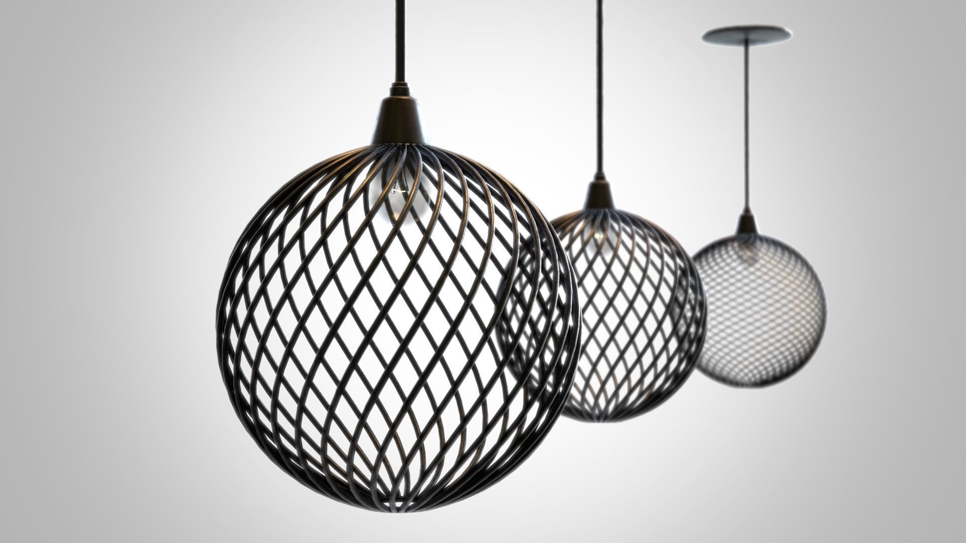 Modern ceiling lamps 3D model_2