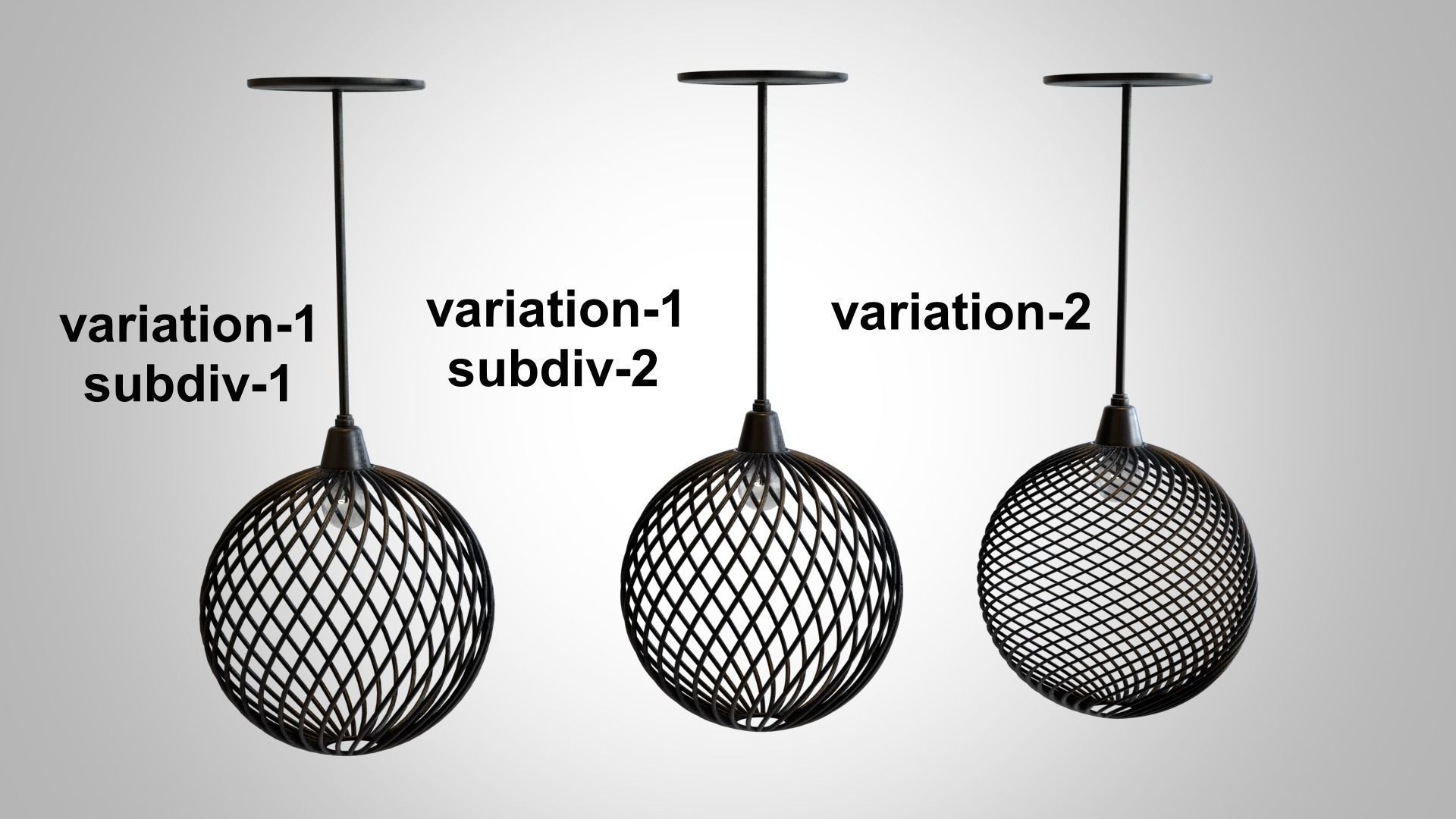 Modern ceiling lamps 3D model_1