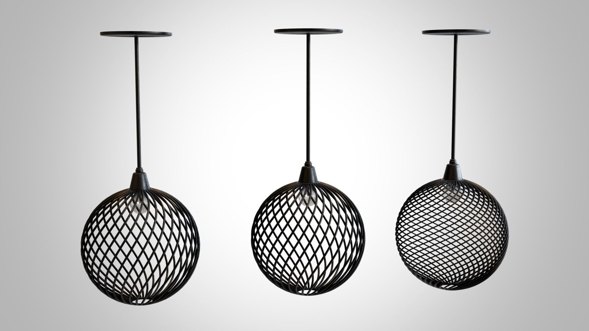 Modern ceiling lamps 3D model_3