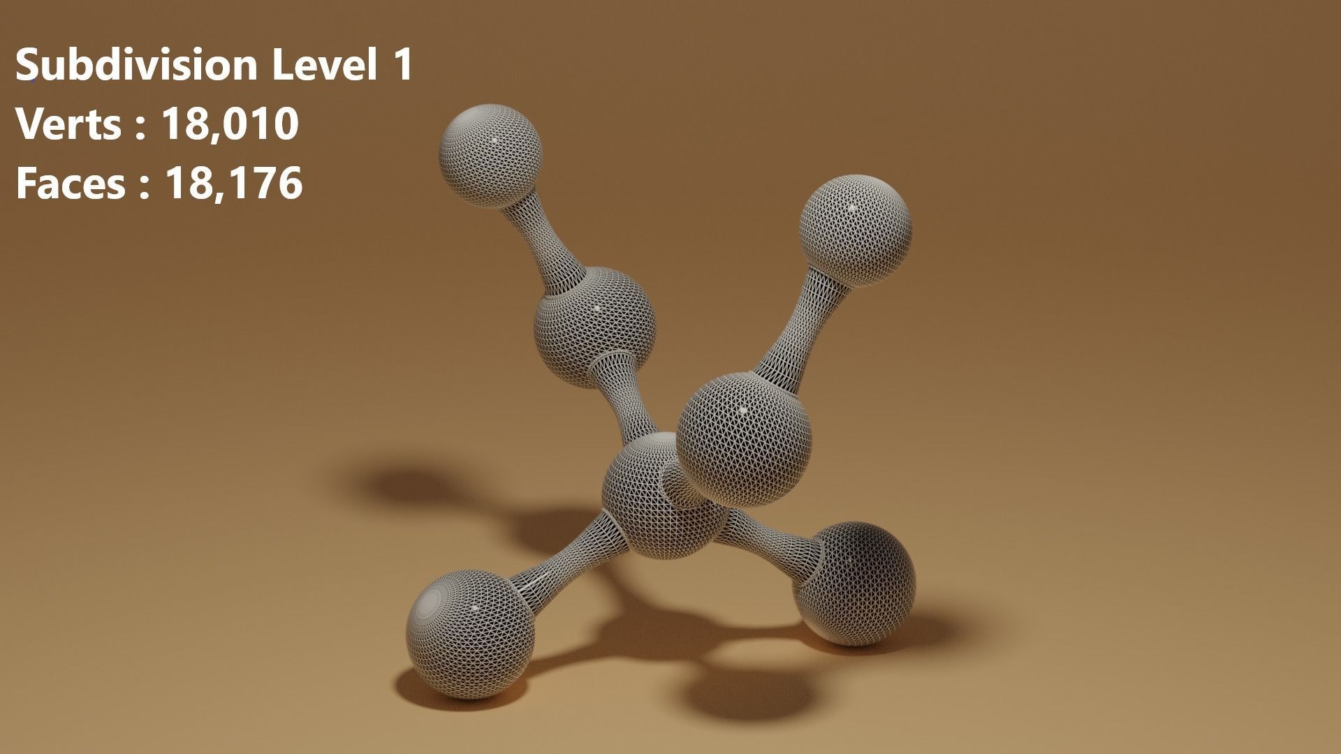 Sulfuric Acid H2SO4 Molecule Low-poly 3D model_8