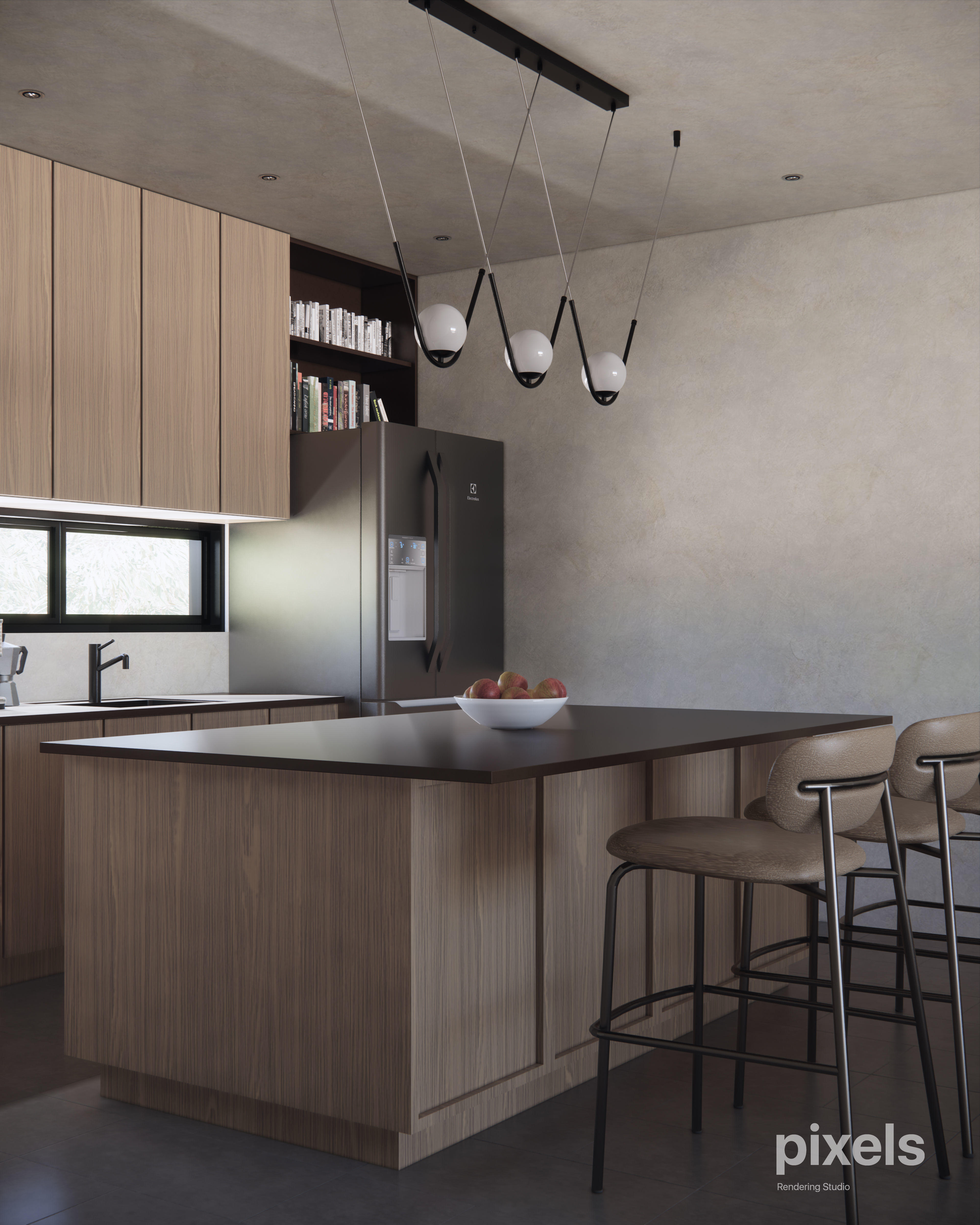 APARTMENT 001 LIVING DINING KITCHEN 3D MODEL AND SCENE 3D model_5