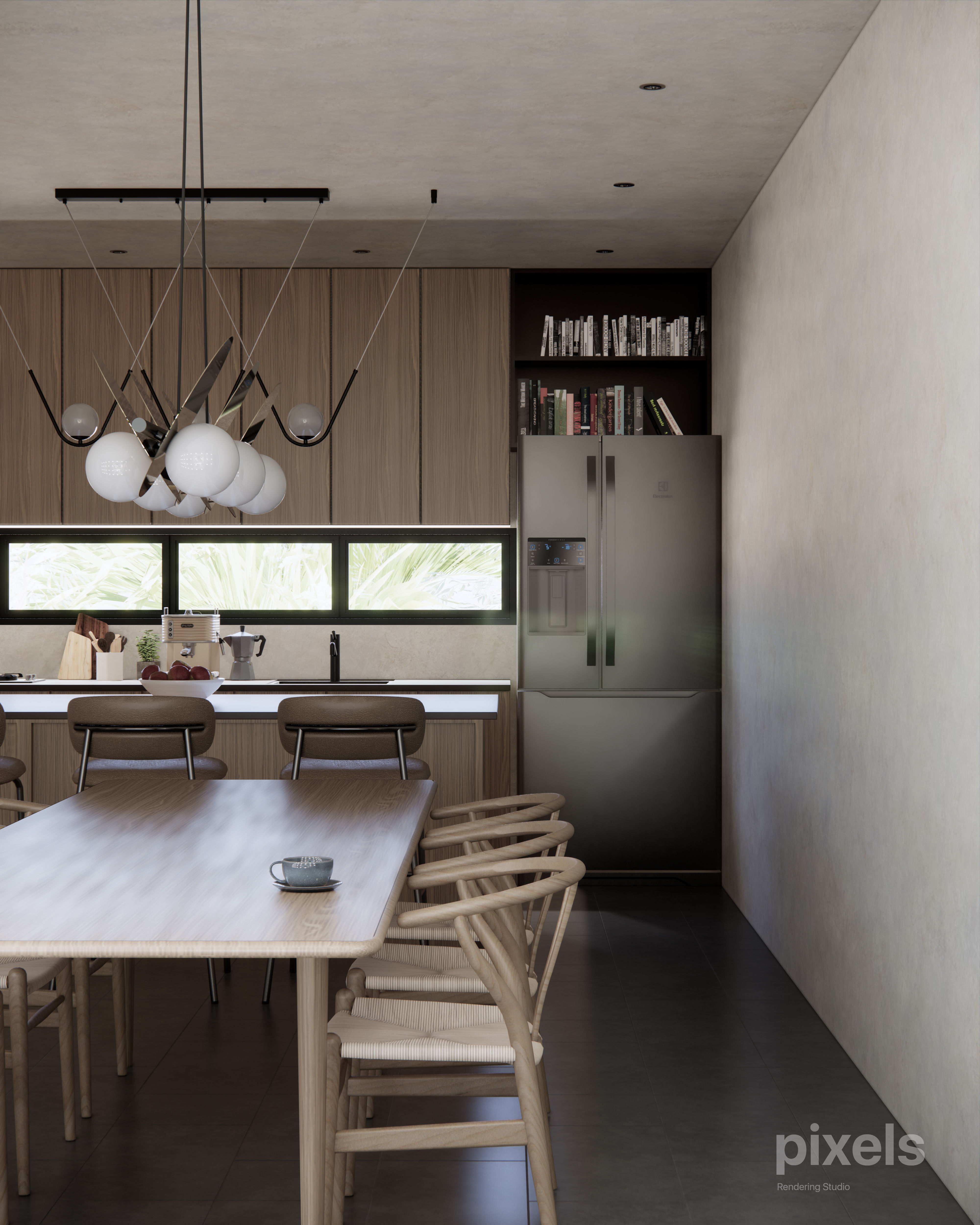 APARTMENT 001 LIVING DINING KITCHEN 3D MODEL AND SCENE 3D model_2