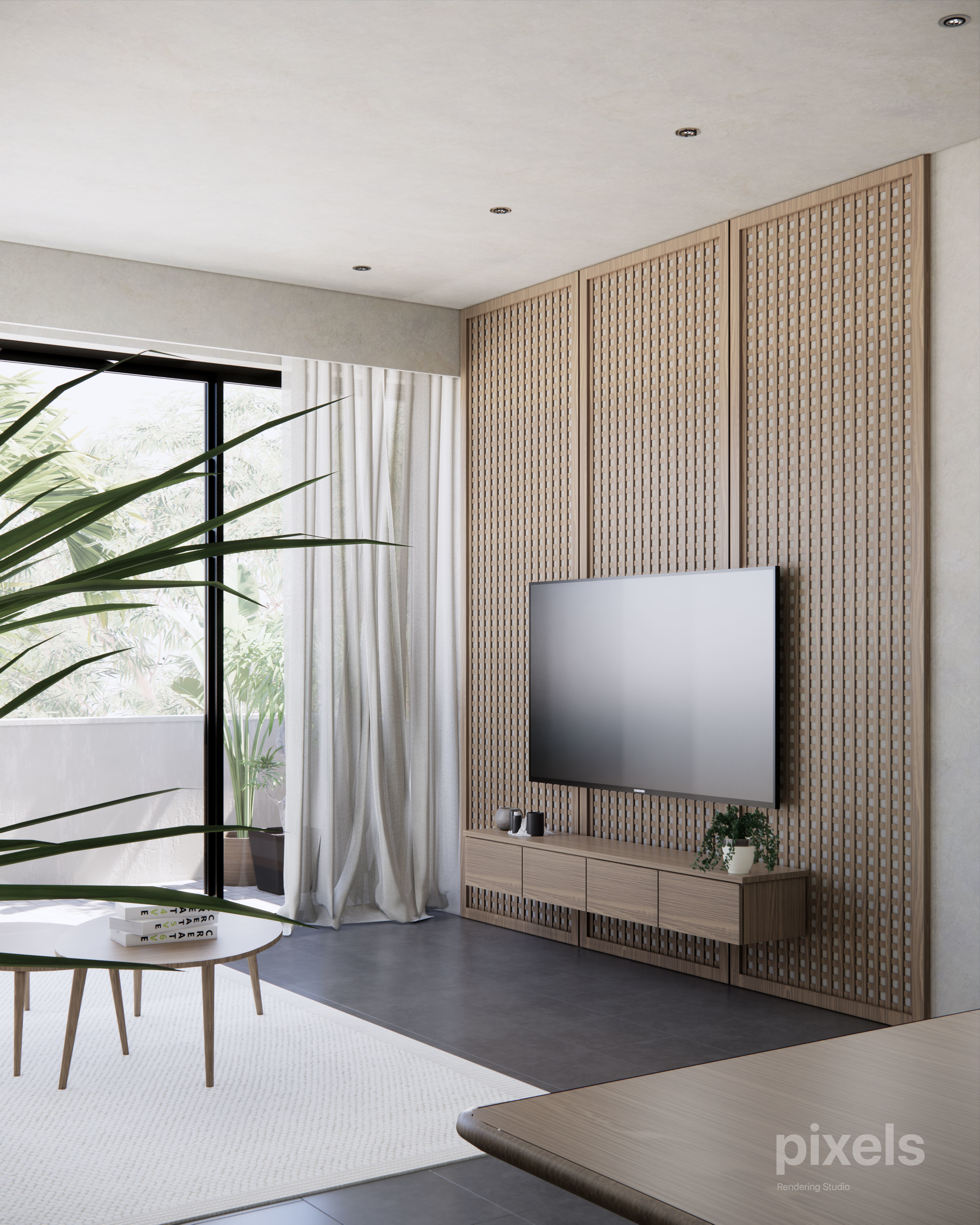 APARTMENT 001 LIVING DINING KITCHEN 3D MODEL AND SCENE 3D model_1