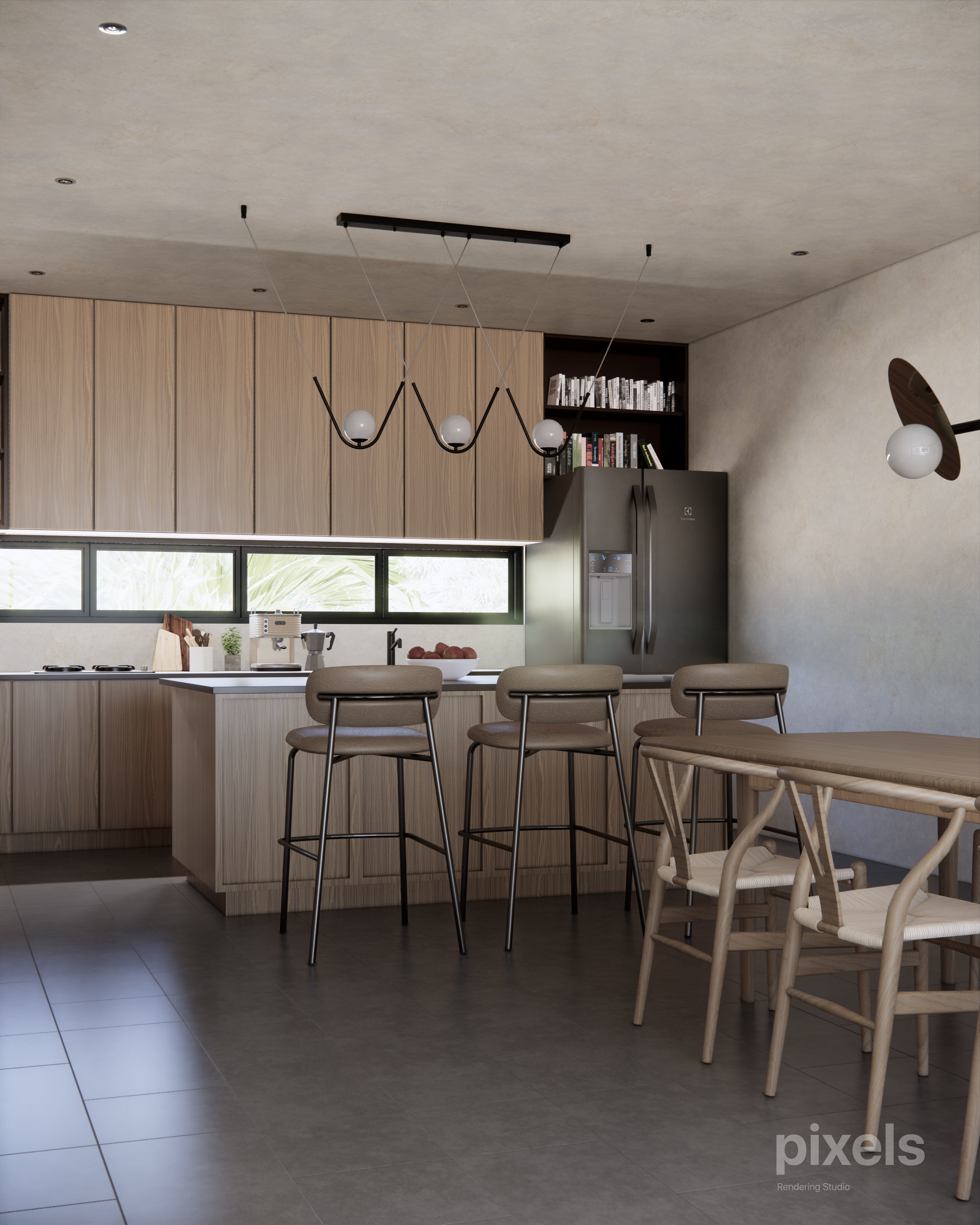 APARTMENT 001 LIVING DINING KITCHEN 3D MODEL AND SCENE 3D model_4