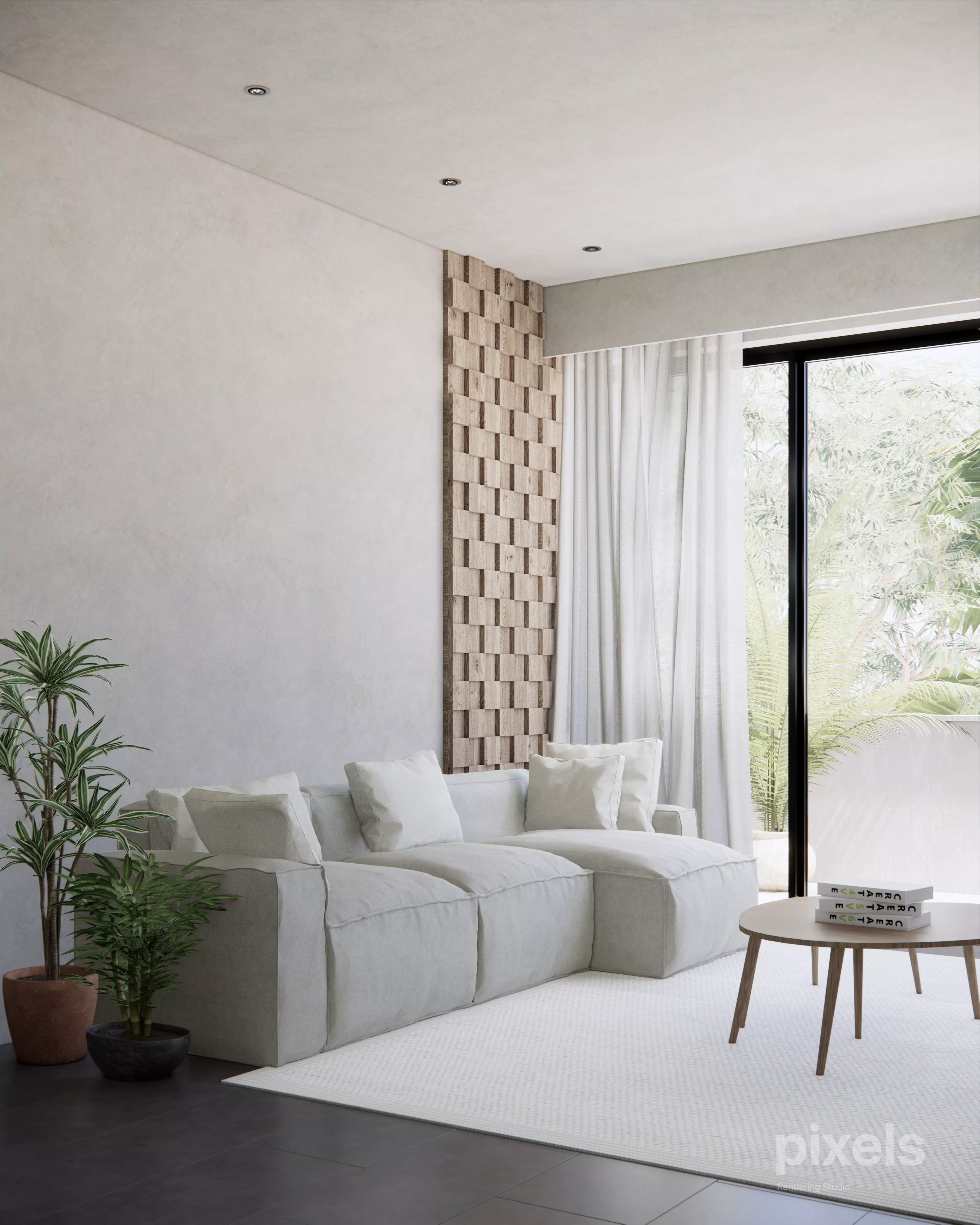 APARTMENT 001 LIVING DINING KITCHEN 3D MODEL AND SCENE 3D model_0