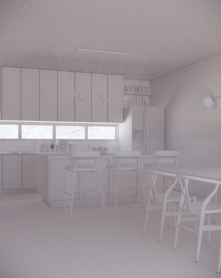 APARTMENT 001 LIVING DINING KITCHEN 3D MODEL AND SCENE 3D model_12