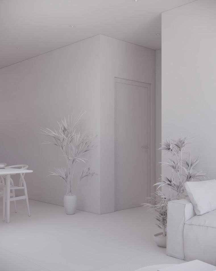 APARTMENT 001 LIVING DINING KITCHEN 3D MODEL AND SCENE 3D model_11