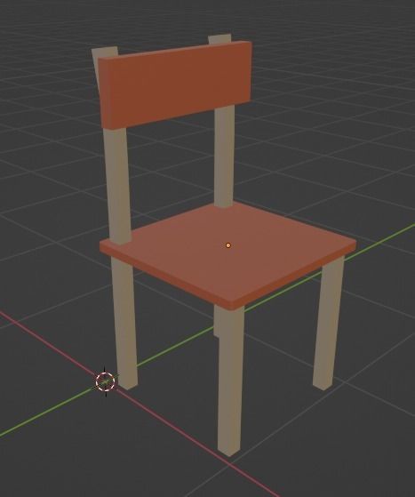 school chair 3D model_2