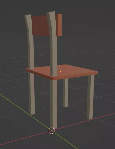 school chair 3D model_0