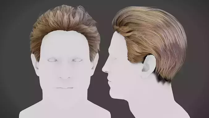 Man combed hair medium length