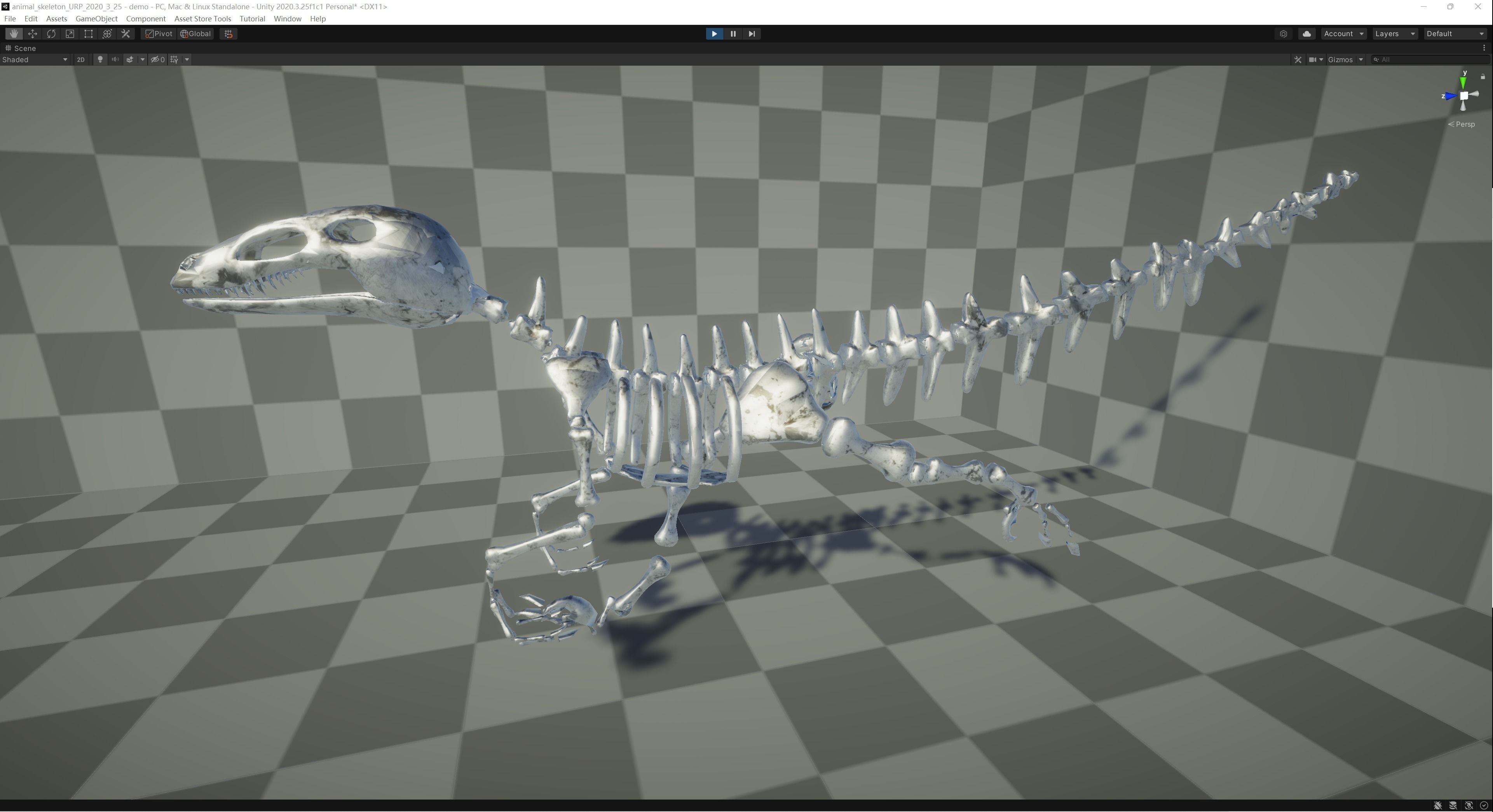 Dinosaur Skeleton Low-poly 3D model_3