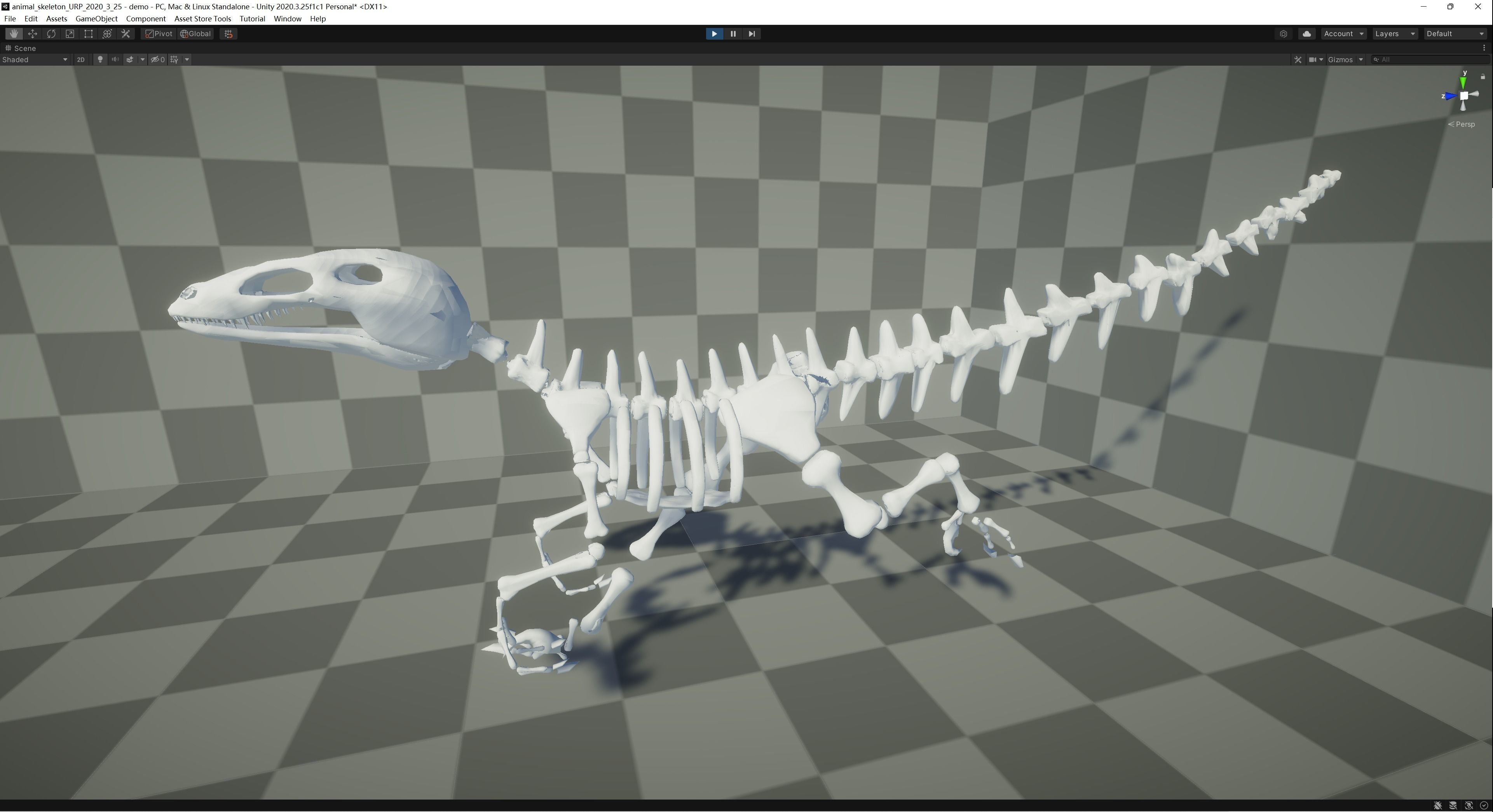 Dinosaur Skeleton Low-poly 3D model_5