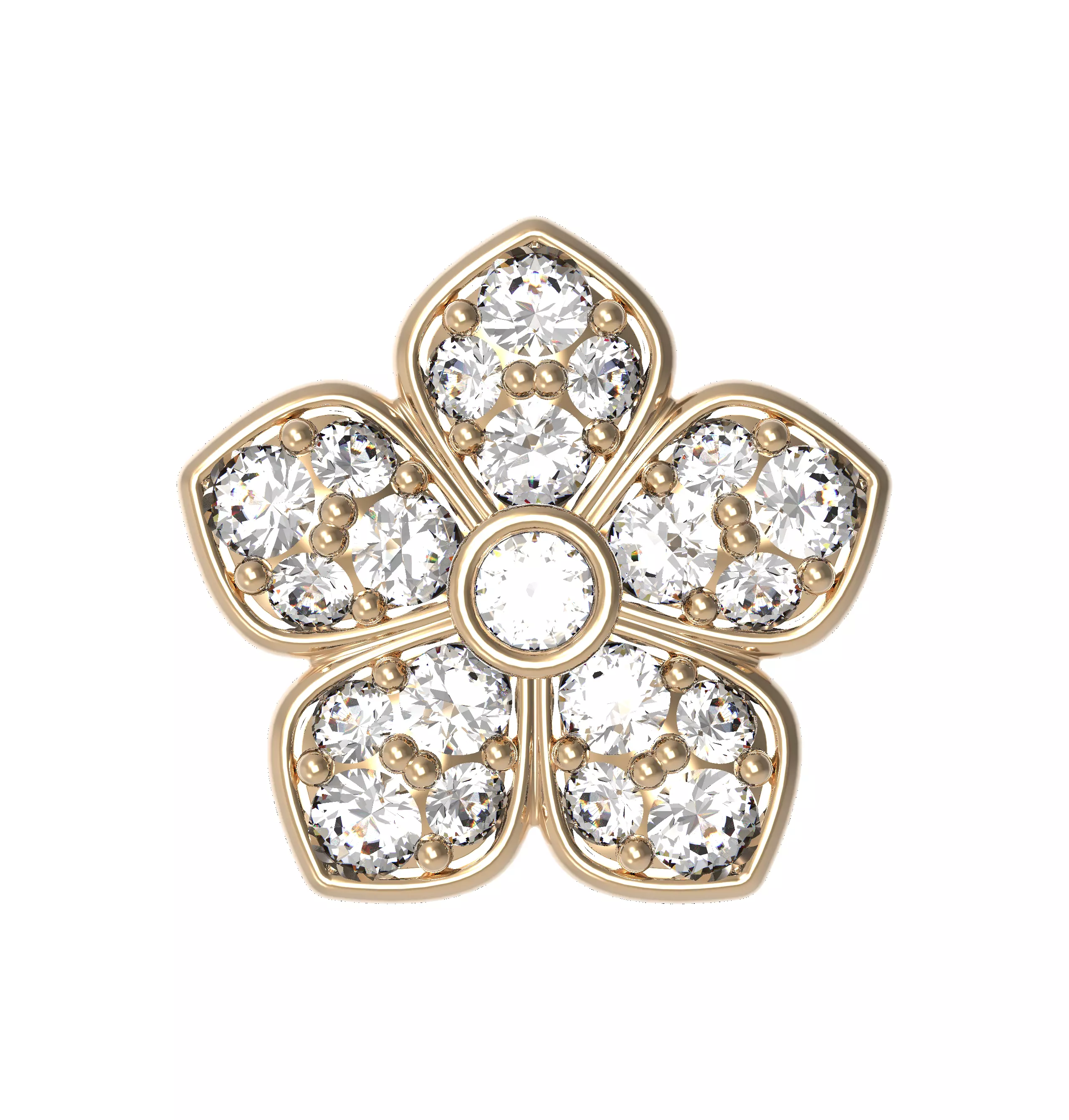 Flower bangle part 3D print model