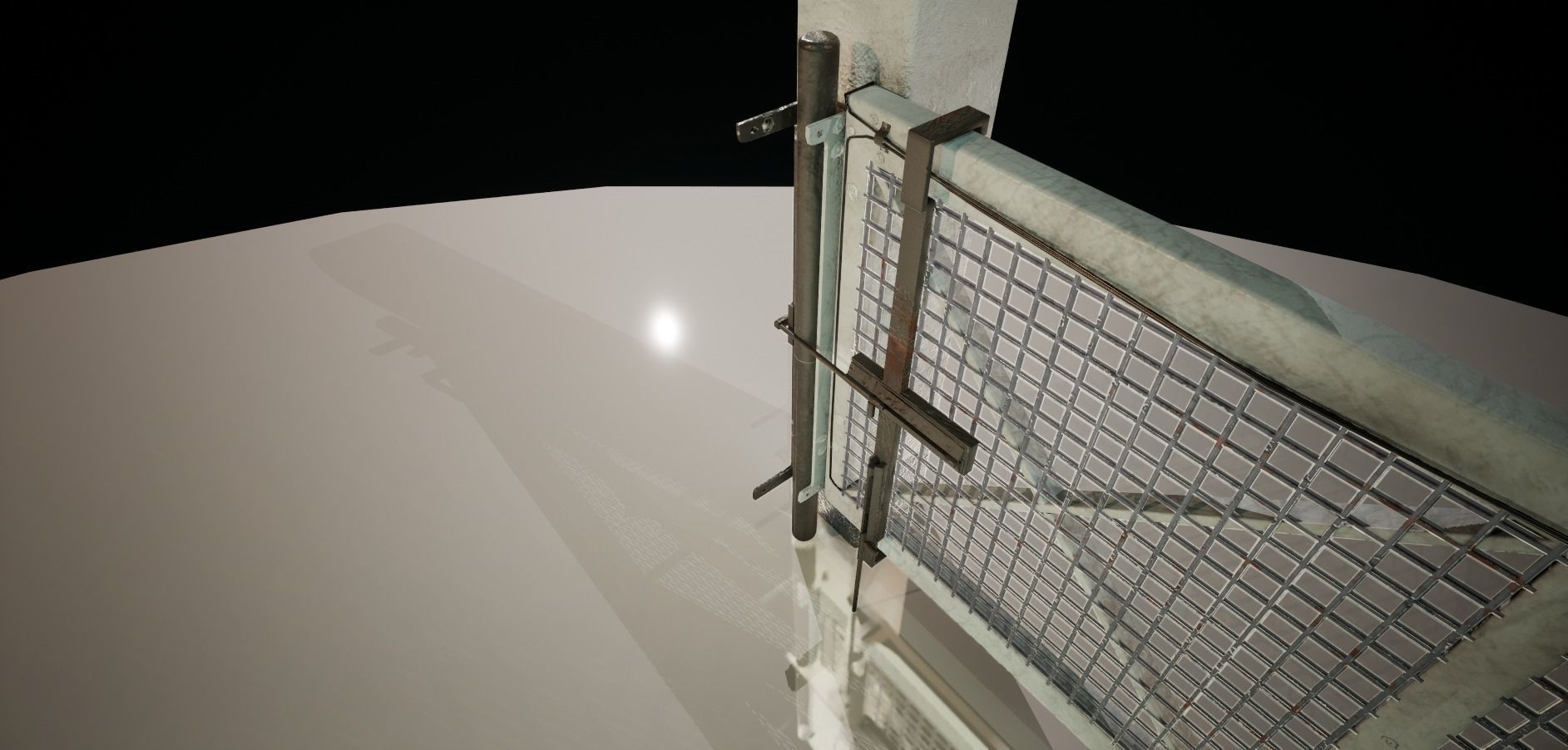 Rail Gate  train station crossing gate Low-poly 3D model_6