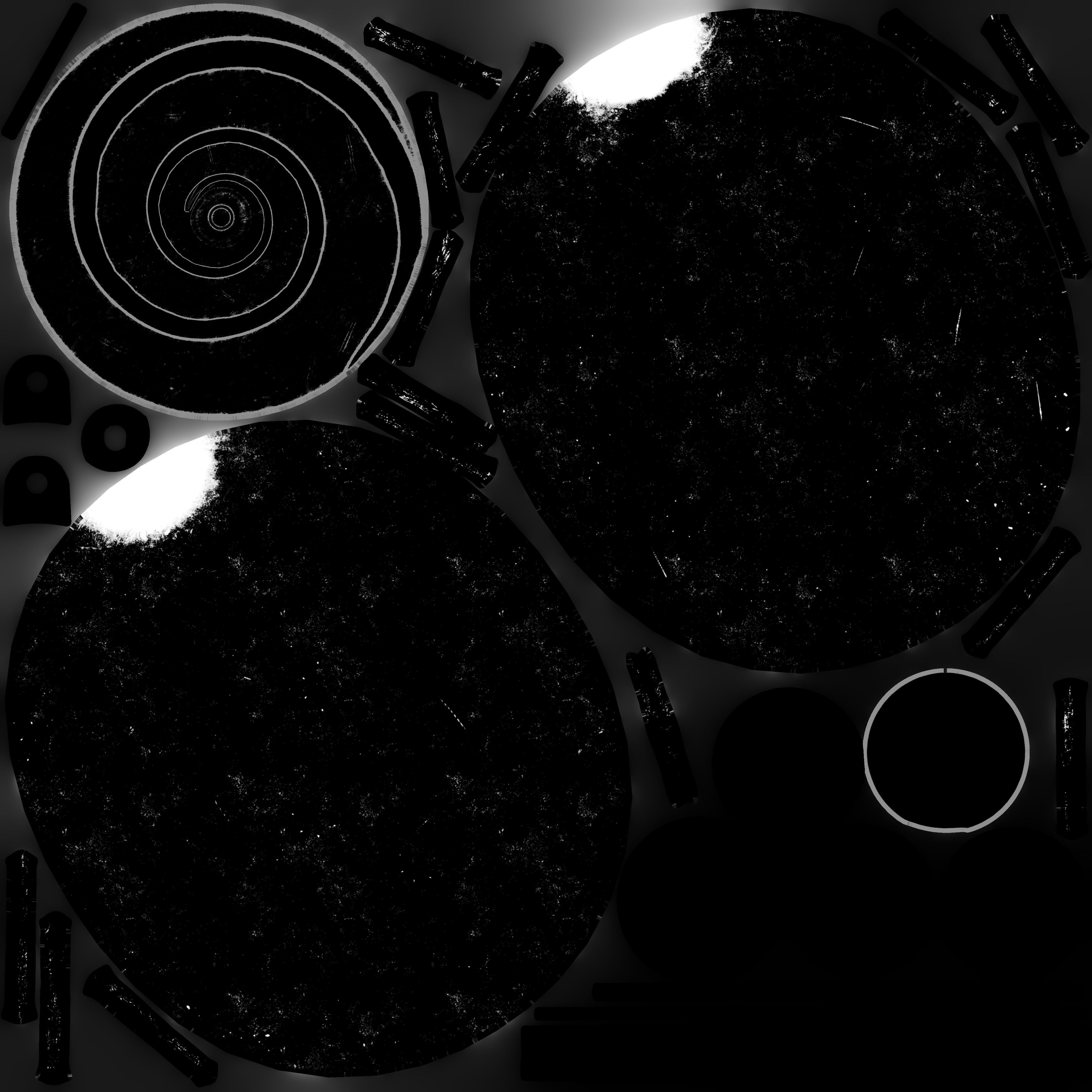 Old Military Flask 3D model_26