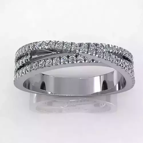 Line Twif Diamond Ring 3D print model