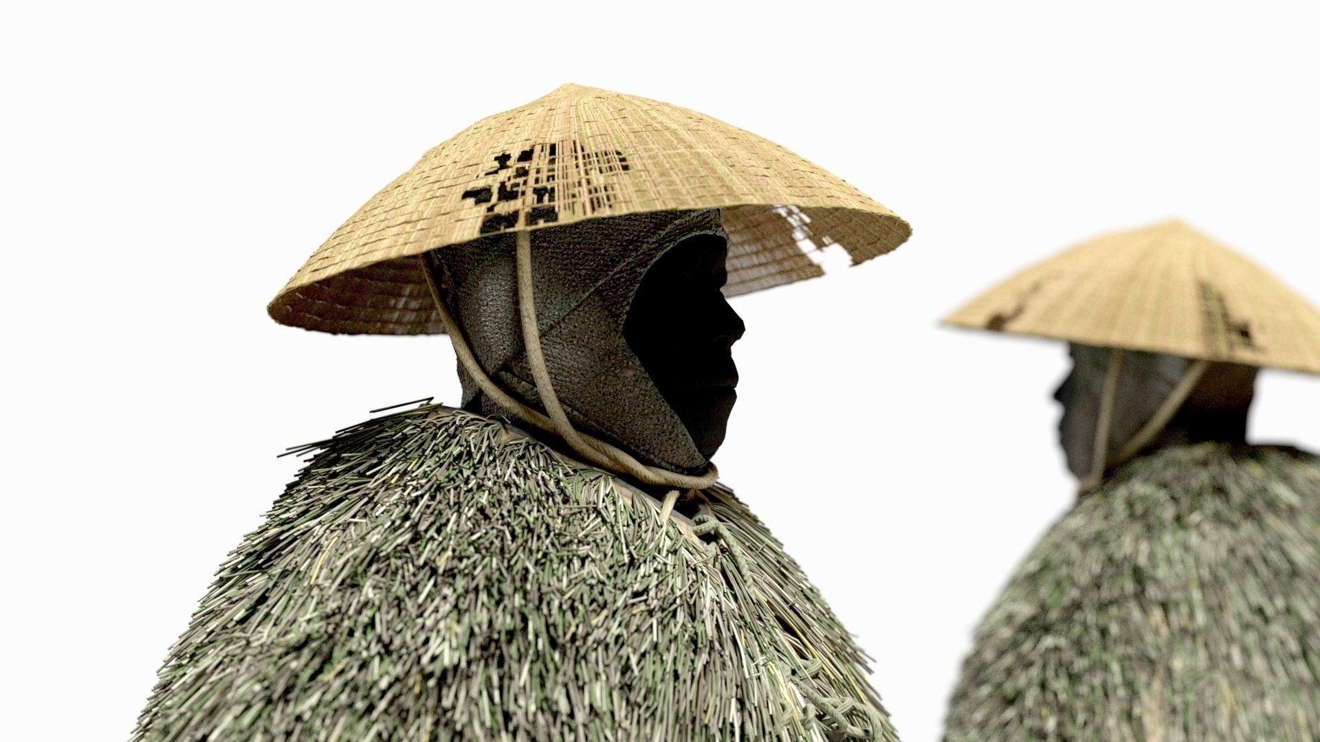 MEDIEVAL Japanese People Rigged 3D model_45