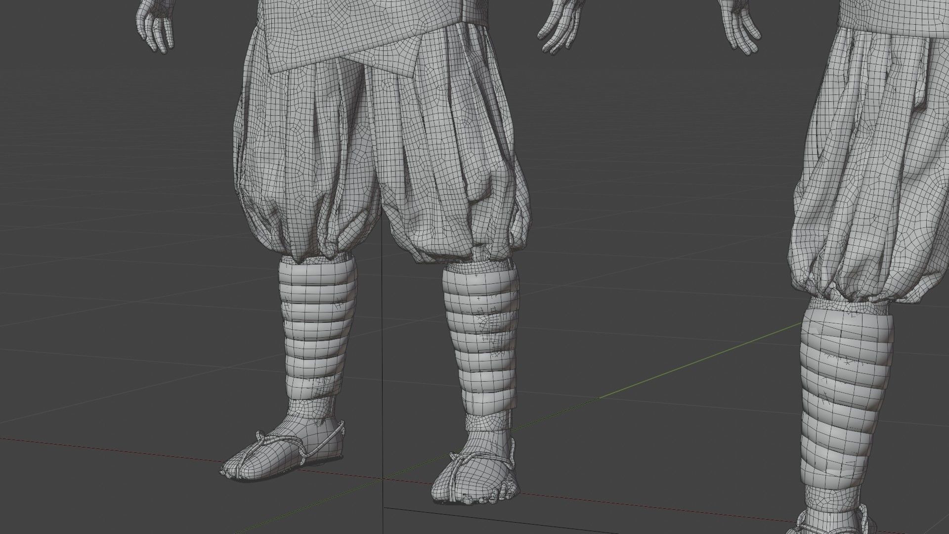 MEDIEVAL Japanese People Rigged 3D model_29