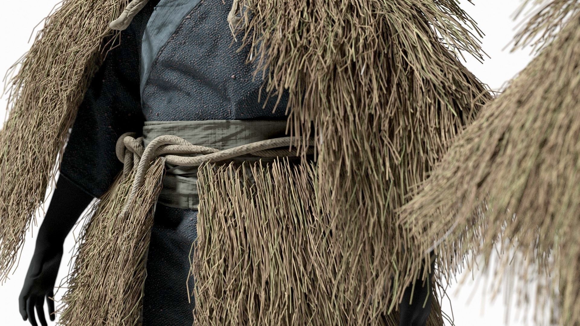 MEDIEVAL Japanese People Rigged 3D model_34