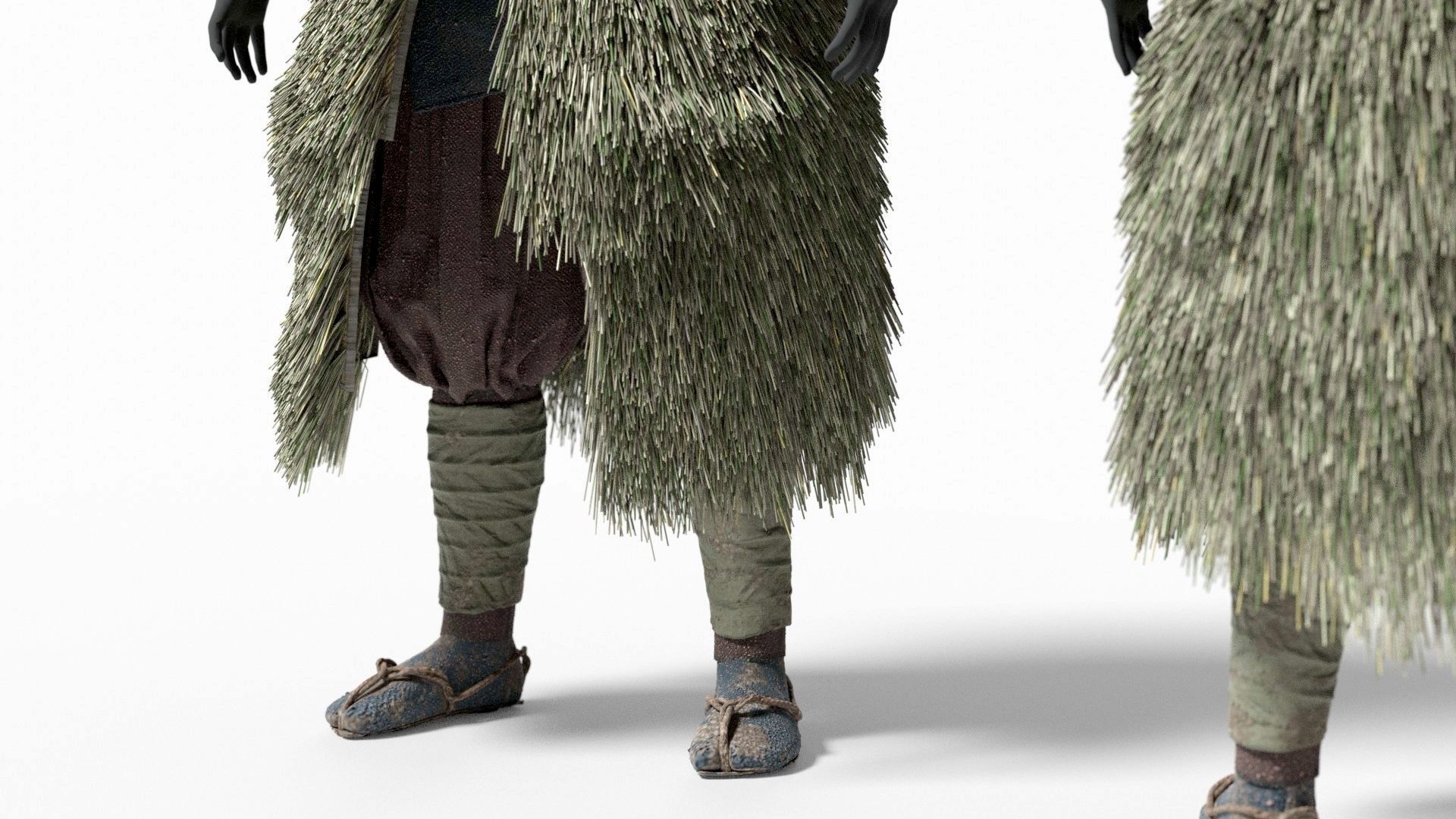 MEDIEVAL Japanese People Rigged 3D model_47