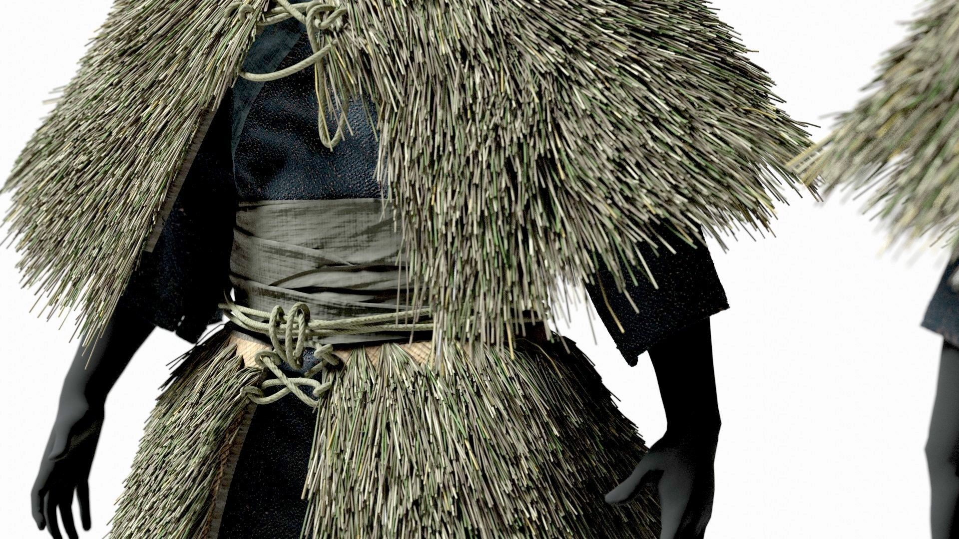 MEDIEVAL Japanese People Rigged 3D model_46