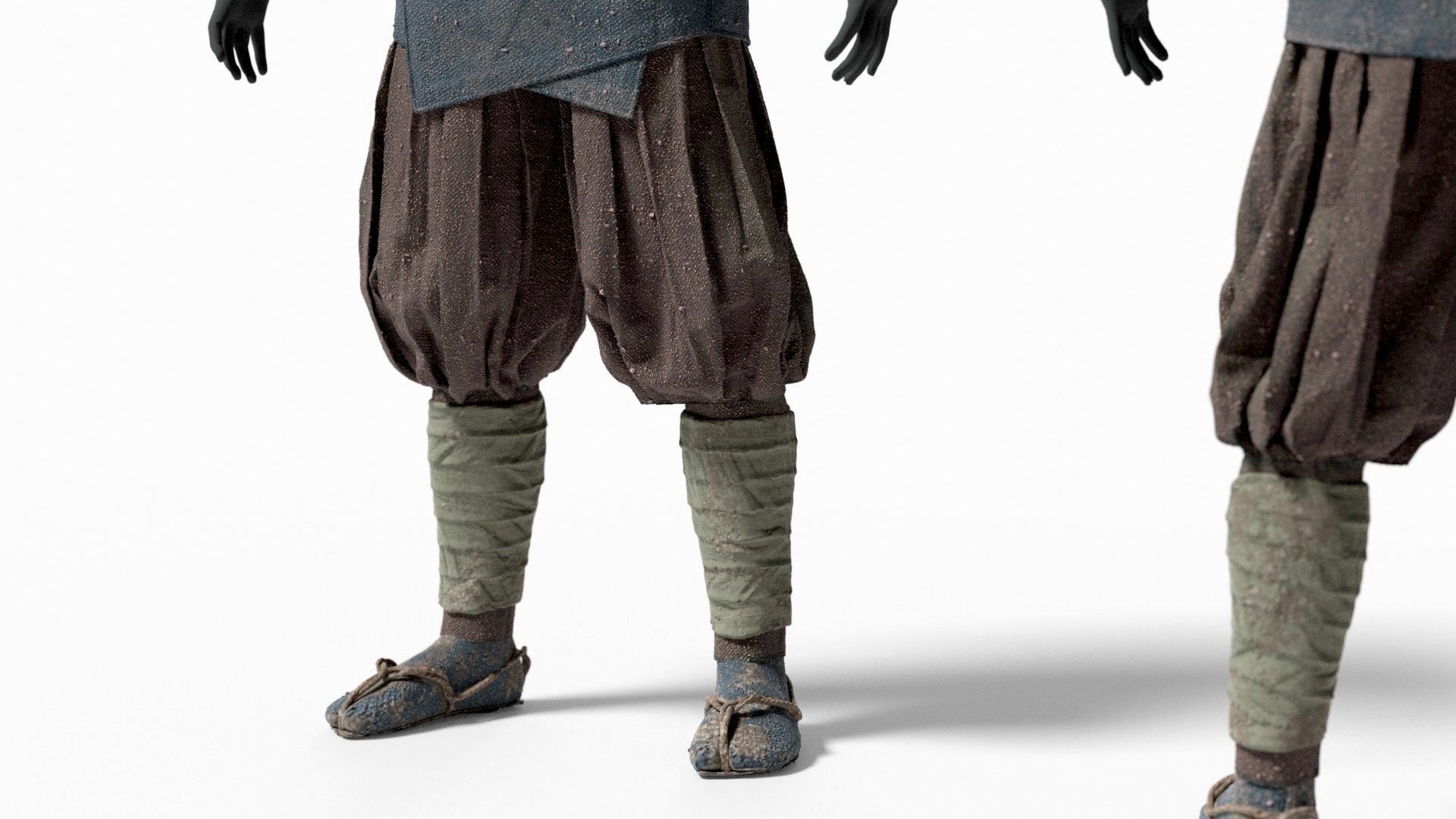 MEDIEVAL Japanese People Rigged 3D model_23