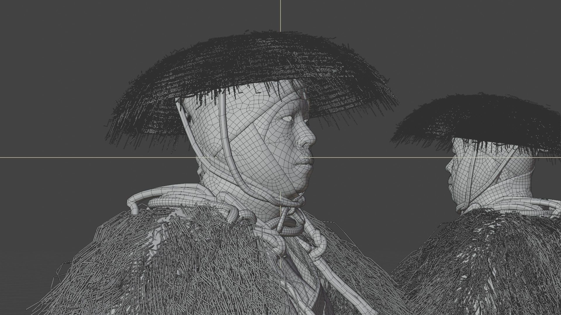 MEDIEVAL Japanese People Rigged 3D model_39