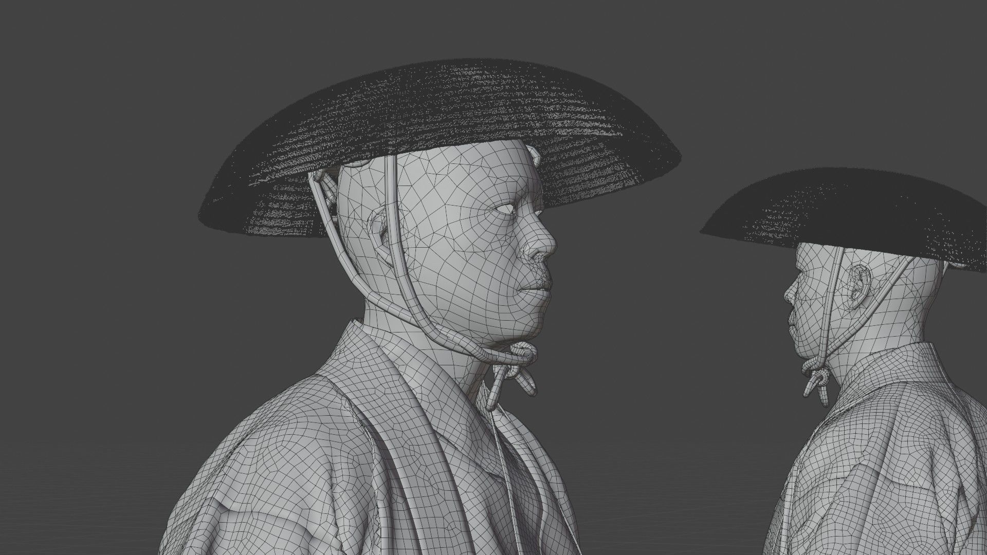 MEDIEVAL Japanese People Rigged 3D model_15