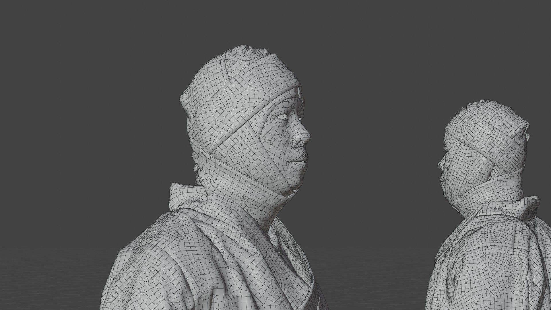 MEDIEVAL Japanese People Rigged 3D model_27