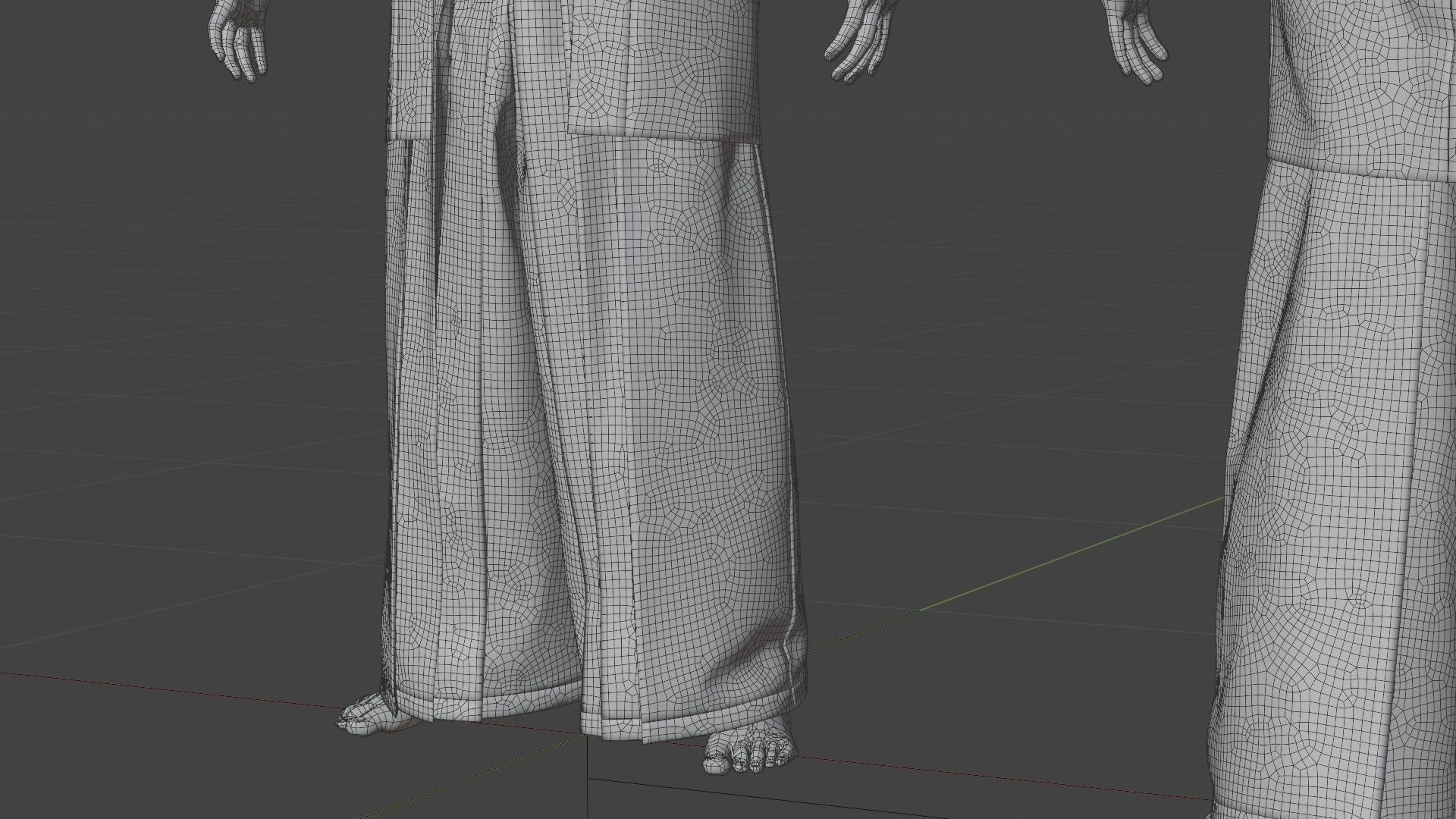 MEDIEVAL Japanese People Rigged 3D model_17